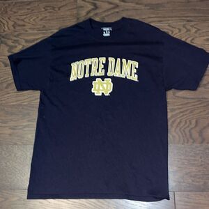 New Blue champion authentic Notre dame fighting Irish mens t shirt S NWOt slim